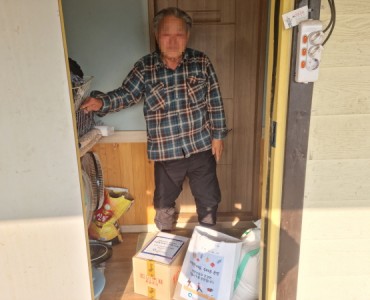 우양재단 겨울철 보양식 전달 이미지